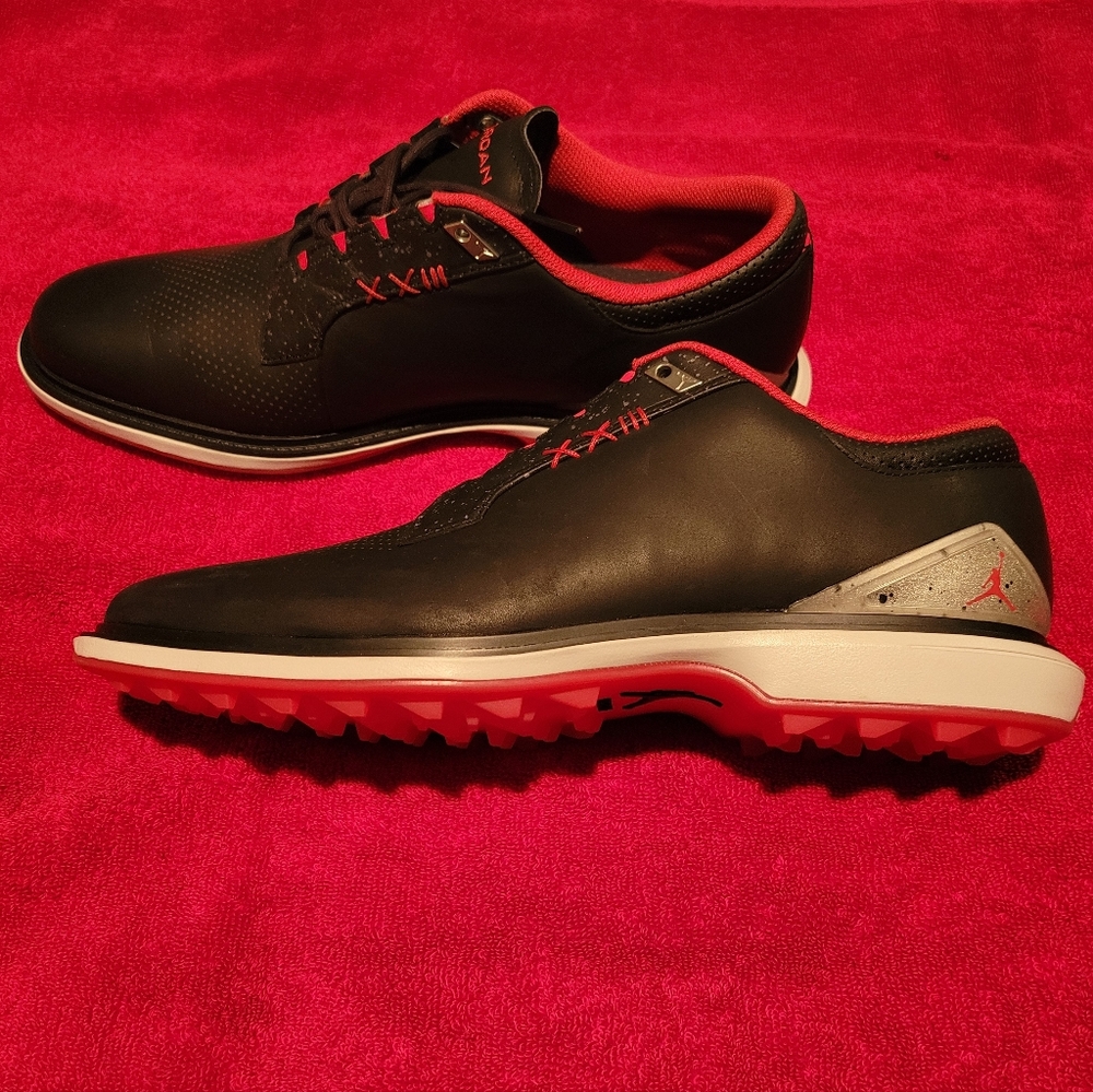 SOLD!!! Jordan ADG 5 Black/'Fire Red' Golf Shoes Size 11